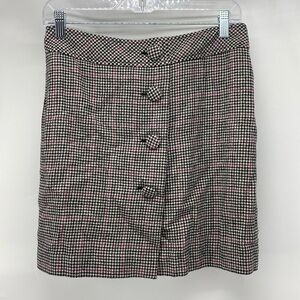 Loft wool blend shorts skirt side zipper academia preppy career ware